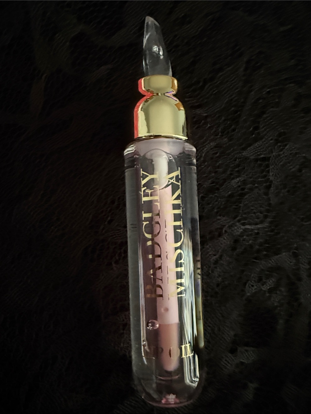 Paco Rabanne Pink Lip Gloss with Gold Cap